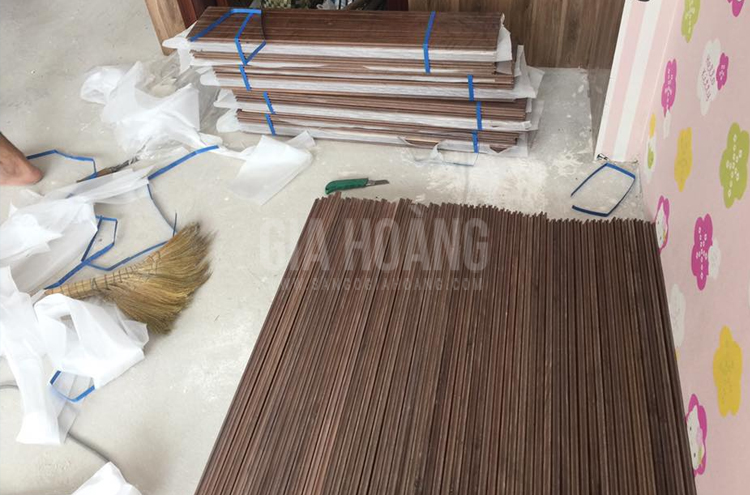 Công trình sàn gỗ Walnut thực tế tại quận Gò Vấp