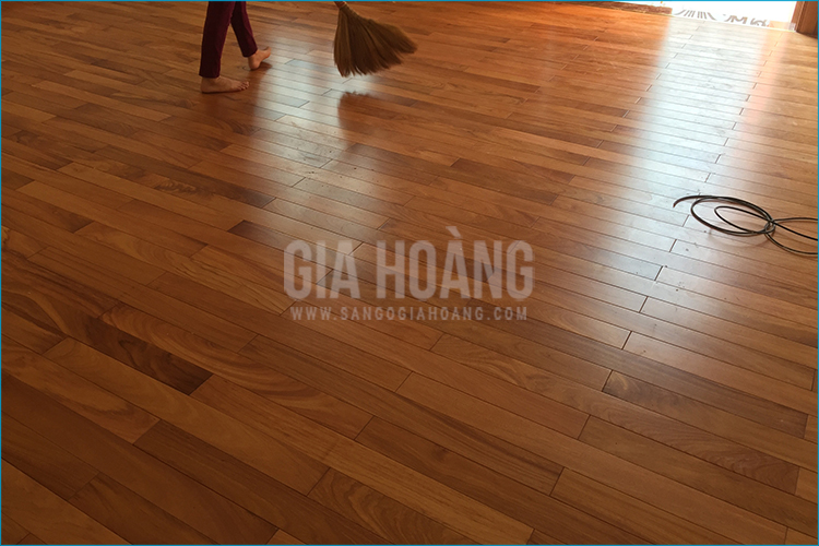 Công trình sàn gỗ Gõ Đỏ Cao Cấp quận 2 HCMC