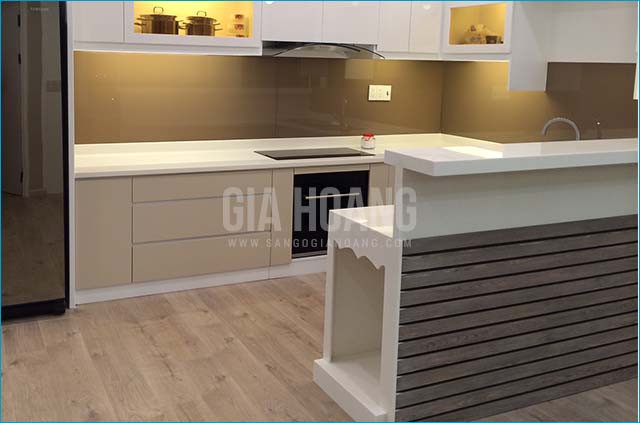 Sàn gỗ Thụy Sĩ Solid Chrome D3034 cho phòng bếp