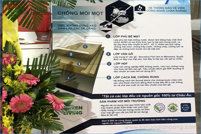 Cấu tạo sàn gỗ Robina - Made in Malaysia