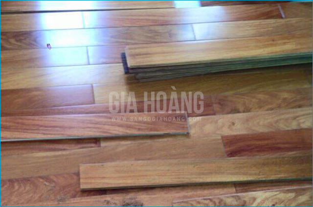 Công trình thi công sàn gỗ Hương tự nhiên