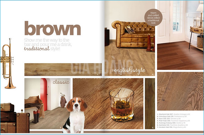 Balterio Brown - Sàn gỗ Bỉ màu nâu truyền thống