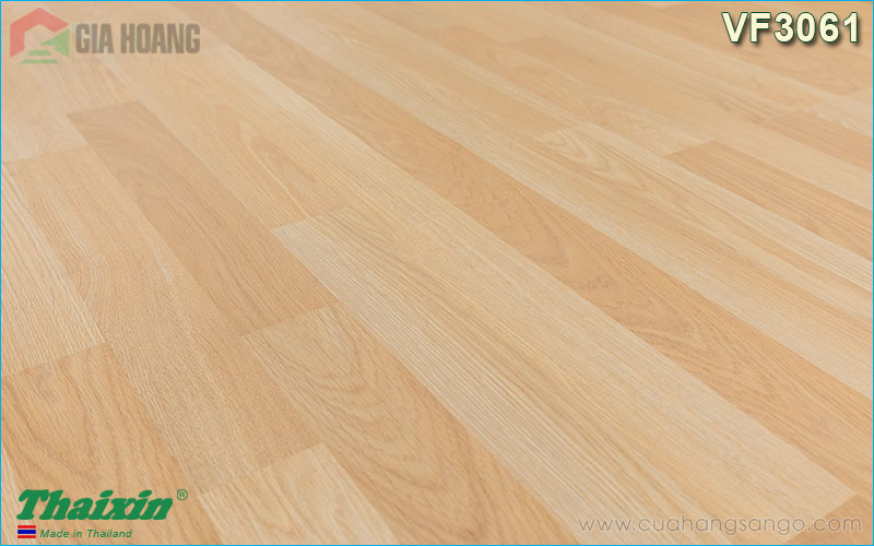 Sàn gỗ Thaixin cốt xanh 8mm - VF3061 thực tế