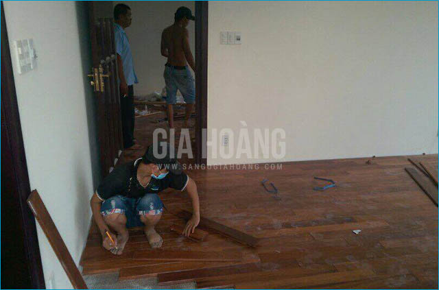 Công trình lắp đặt sàn gỗ KosMos 3259 tại quận Gò Vấp